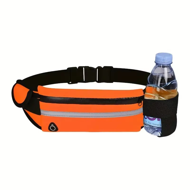 Outdoor Riding Running Waist Bag Marathon Running Bag Men Women Fitness with Water Bottle Waterproof Phone Sport Belt Waist Bags