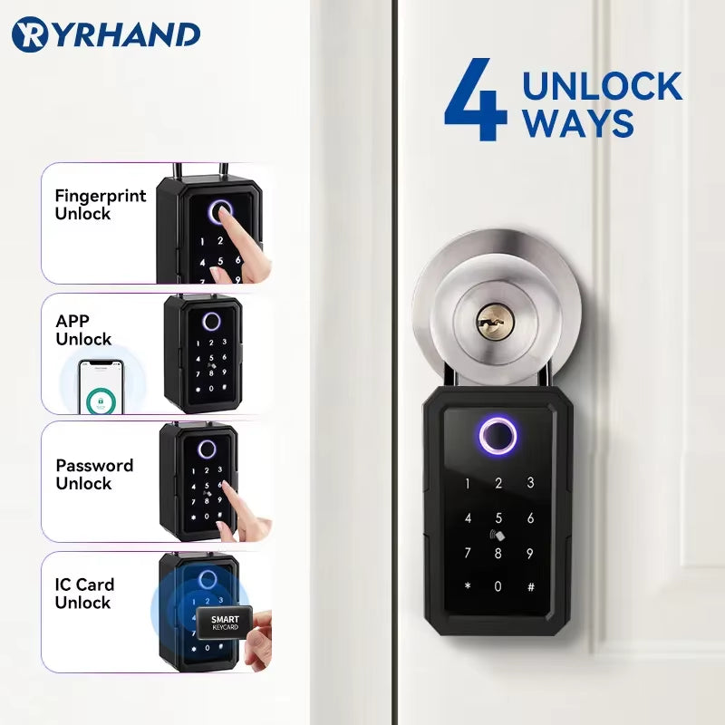 Ttlock Wifi Security Boxes Password Smart Fingerprint Digital Cerradura Inteligente Tuya Electronic Portable Lock Boxes