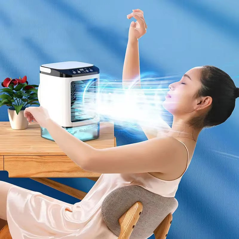 New Xiaomi Mini Atomizing Cooling Fan Desktop Atomizing Spray Fan Portable Humidification Air Conditioning Electric Fan Outdoor