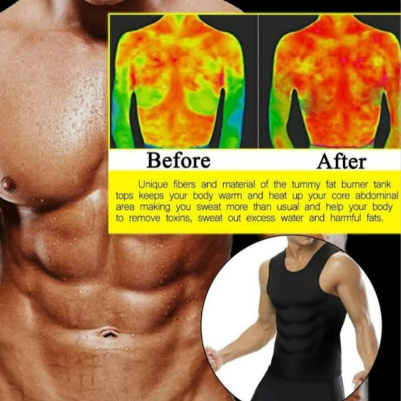 Men'S Slimming Body Shaper Modeling Vest Belt Belly Men Reducing Shaperwear Fat Burning Loss Weight Waist Trainer Sweat Corset