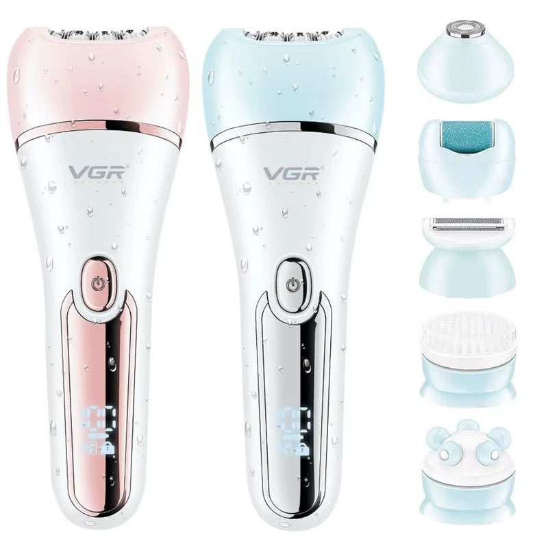 Electric Women Epilator Female Shaver Leg Body Hair Removal Lip Chin Depilatory Lady Bikini Trimmer Facial Hair Remover Set