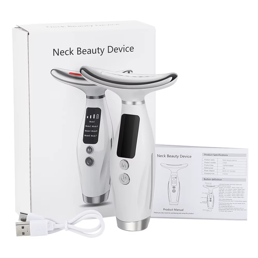 Neck Facial Lifting Device LED Light Skin Tightening anti Wrinkle Face Massager Double Chin Remover Skin Care Beauty Tool