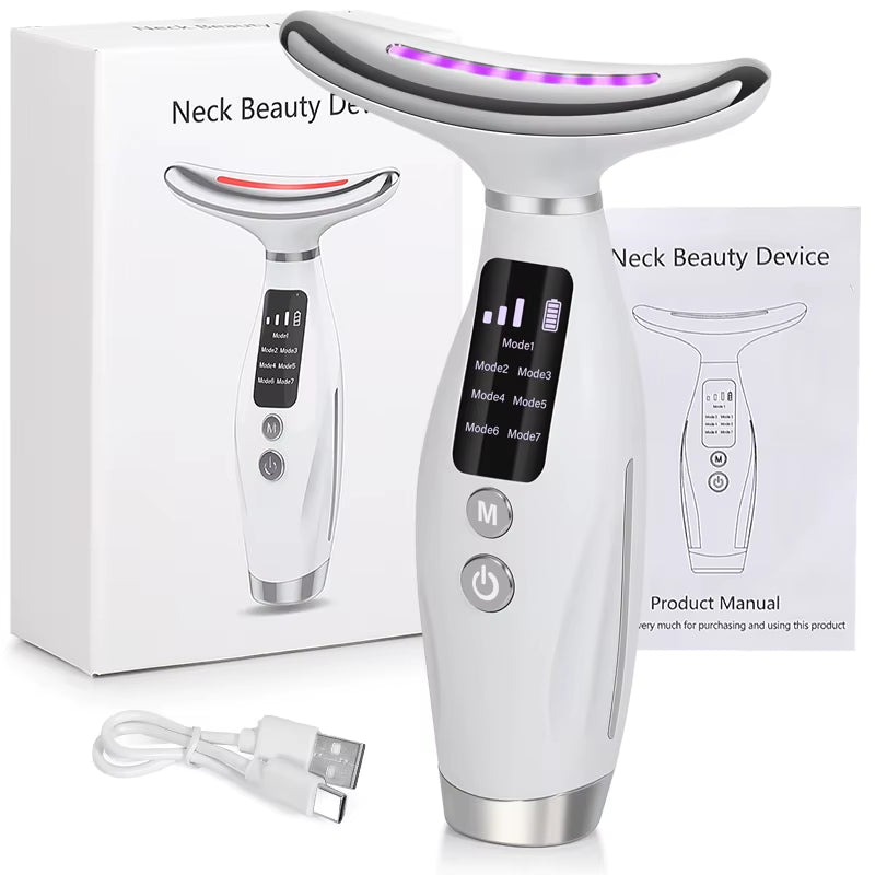 Neck Facial Lifting Device LED Light Skin Tightening anti Wrinkle Face Massager Double Chin Remover Skin Care Beauty Tool