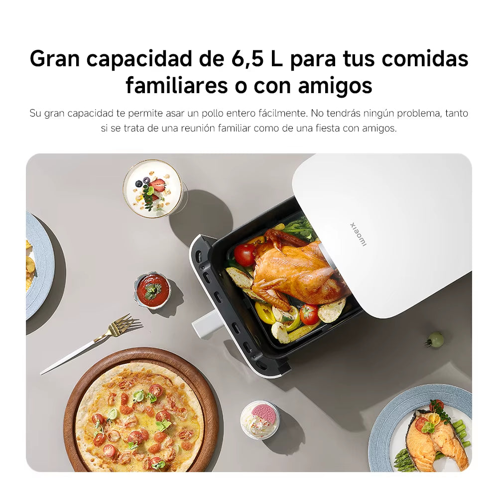 Official |  Smart Air Fryer 6.5L，6.5 L Capacity，High Temperature Resistant Metal Interior，Dishwasher Safe