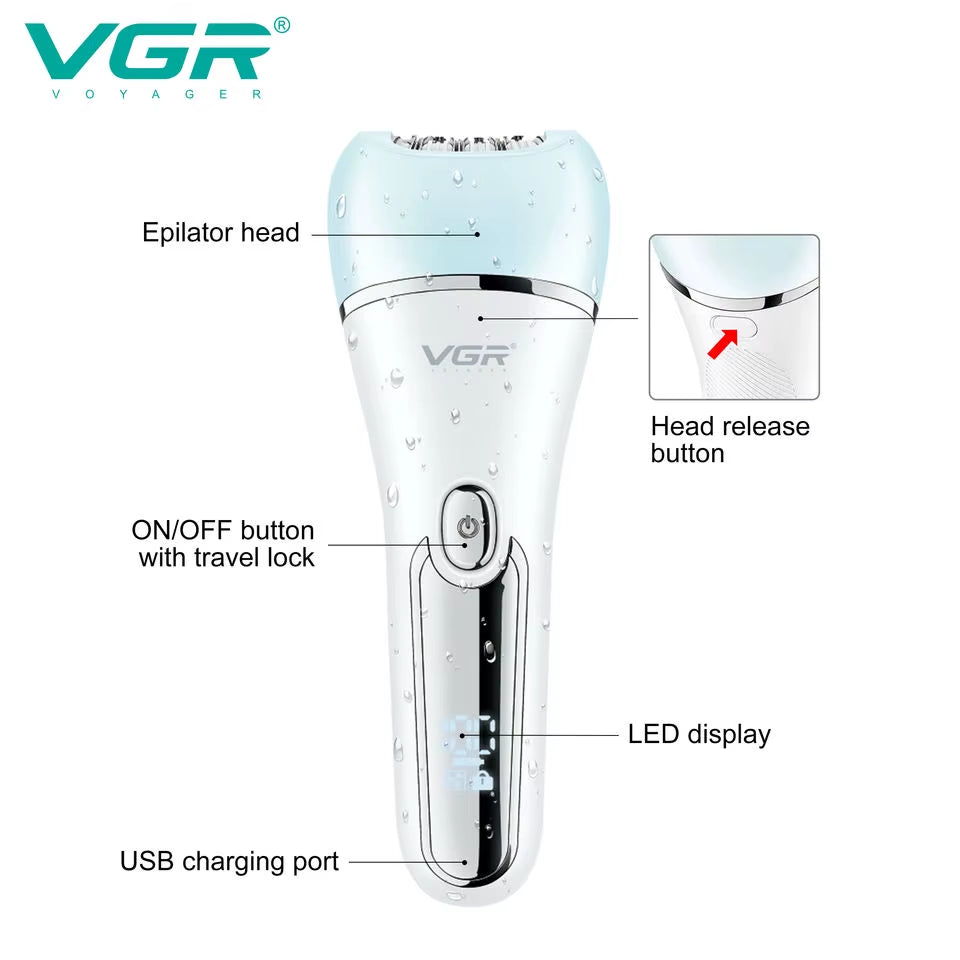 Electric Women Epilator Female Shaver Leg Body Hair Removal Lip Chin Depilatory Lady Bikini Trimmer Facial Hair Remover Set