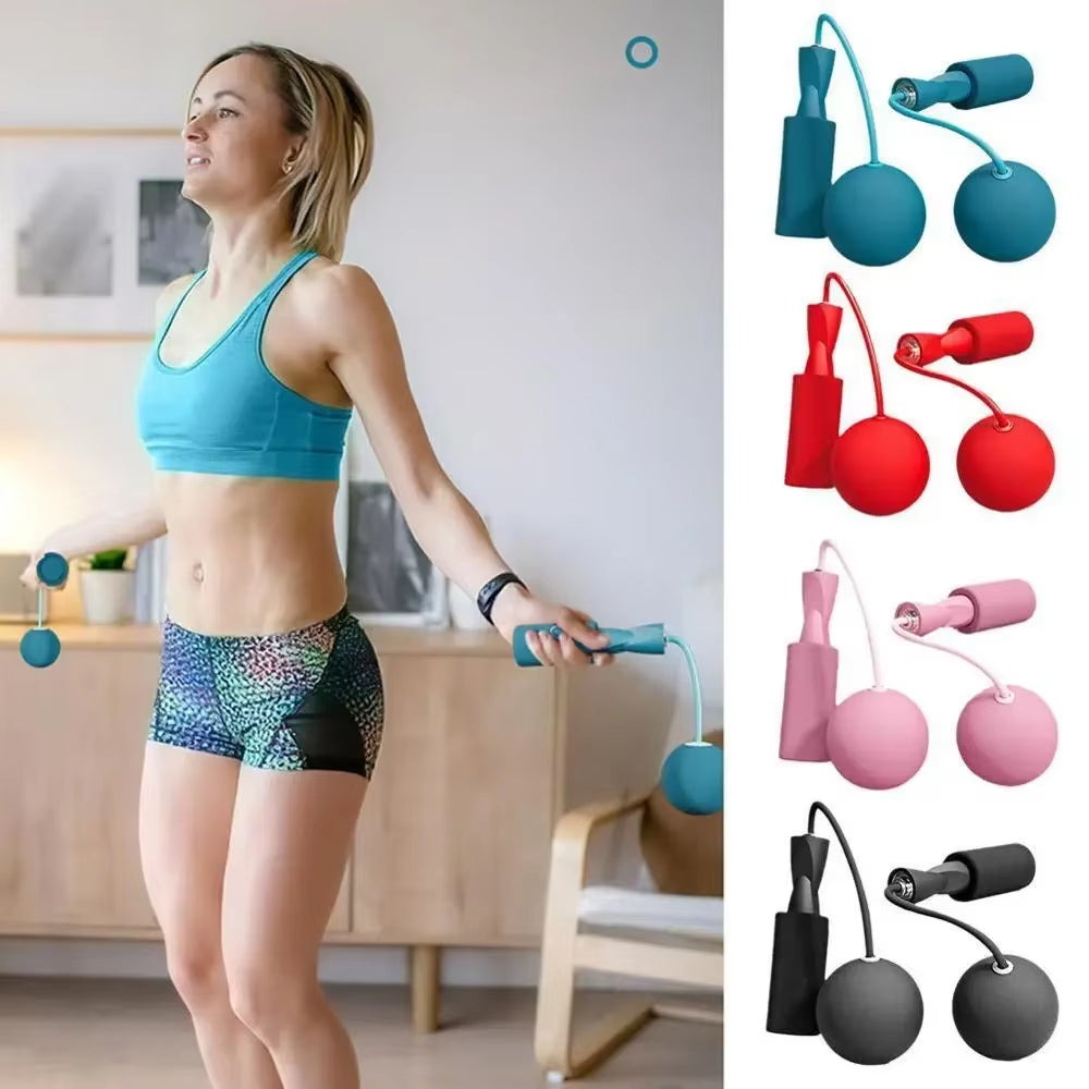 With Heavy Ball Cordless Skipping Rope Yoga Boxing Sports and Fitness Training Aerobics Portable Fast Jump Rope for Woman，Man