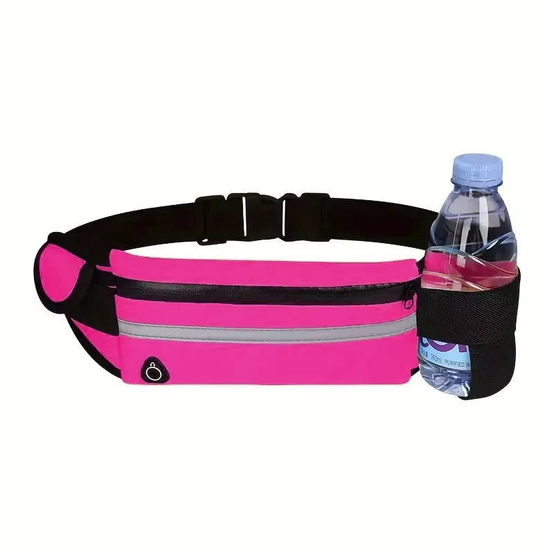Outdoor Riding Running Waist Bag Marathon Running Bag Men Women Fitness with Water Bottle Waterproof Phone Sport Belt Waist Bags