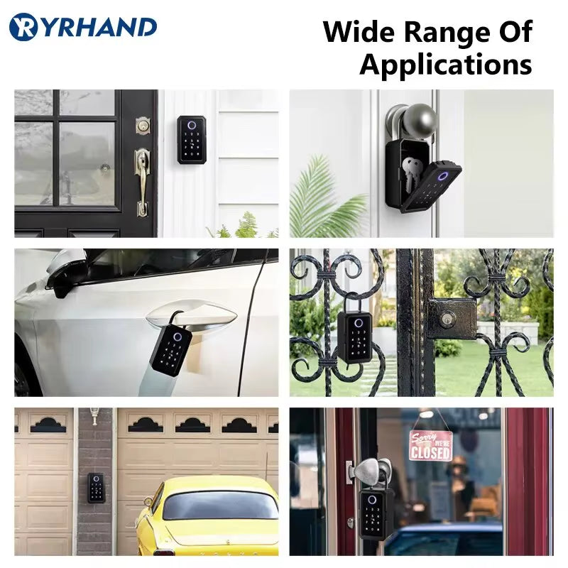 Ttlock Wifi Security Boxes Password Smart Fingerprint Digital Cerradura Inteligente Tuya Electronic Portable Lock Boxes