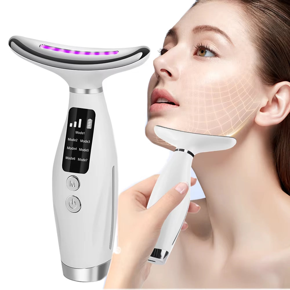 Neck Facial Lifting Device LED Light Skin Tightening anti Wrinkle Face Massager Double Chin Remover Skin Care Beauty Tool