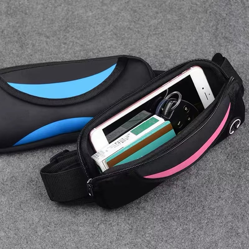 Unisex Waterproof Running Waist Bagsport Waist Pack Mobile Phone Holder Bag Gym Fitness Bag Sport Running Belt Bag