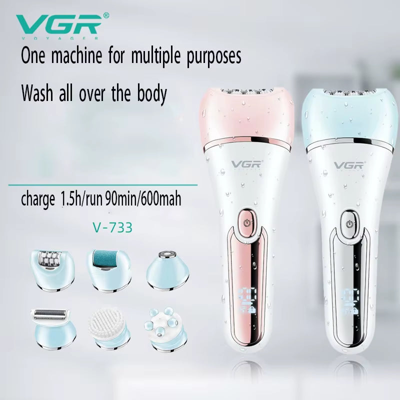 Electric Women Epilator Female Shaver Leg Body Hair Removal Lip Chin Depilatory Lady Bikini Trimmer Facial Hair Remover Set