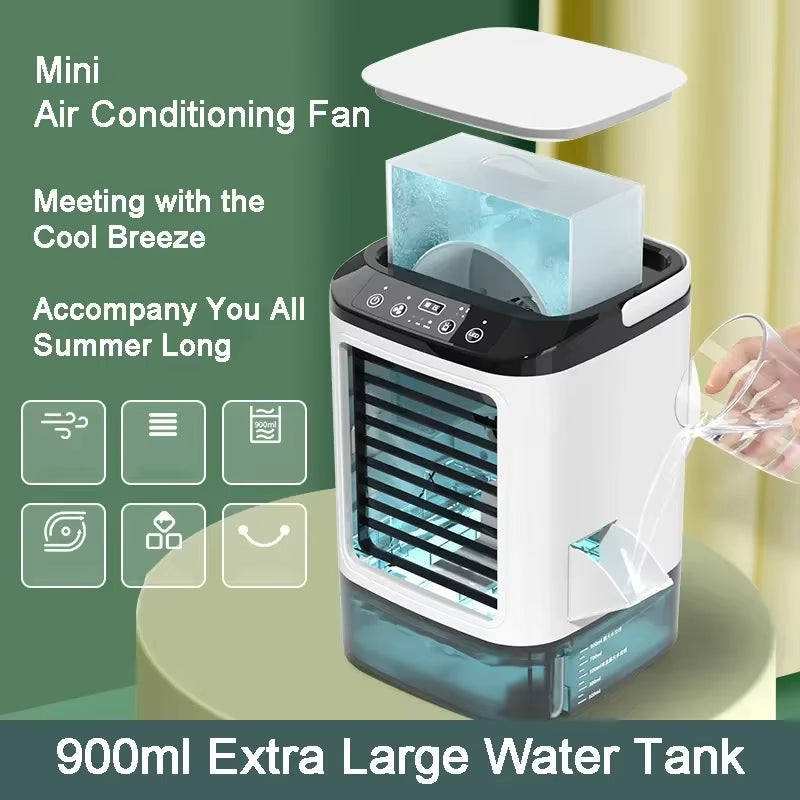 New Xiaomi Mini Atomizing Cooling Fan Desktop Atomizing Spray Fan Portable Humidification Air Conditioning Electric Fan Outdoor