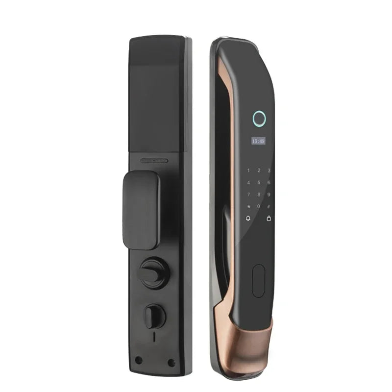 Tuya Wifi APP Inteligente Smart Electronic Password IC Card Key Digital Fingerprint Remote Control Security Anti-Theft Door Lock