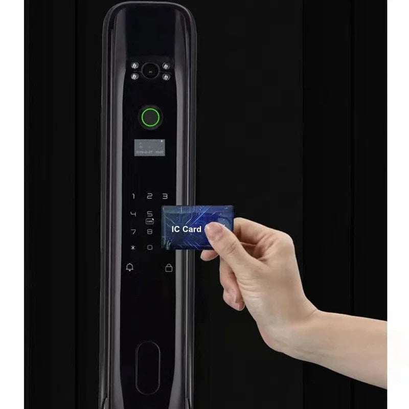 Tuya Wifi APP Inteligente Smart Electronic Password IC Card Key Digital Fingerprint Remote Control Security Anti-Theft Door Lock