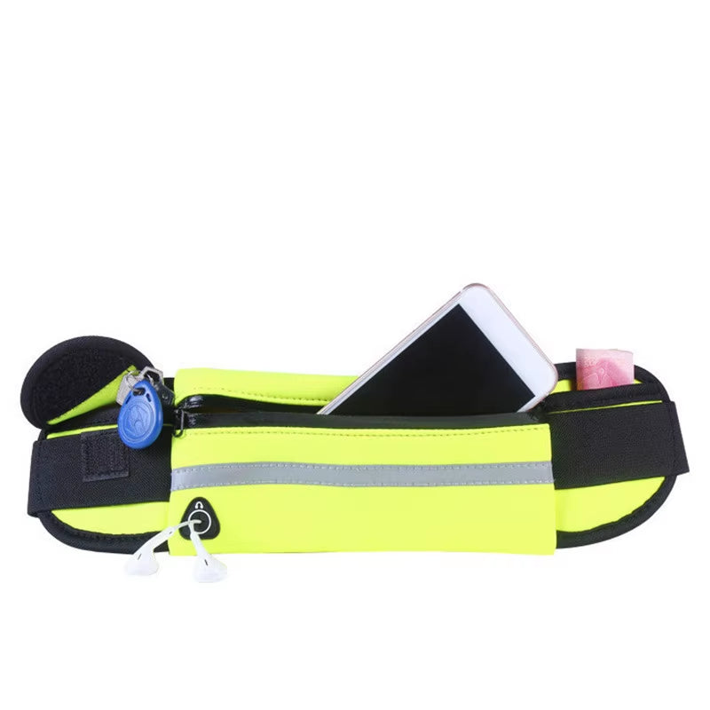 Outdoor Riding Running Waist Bag Marathon Running Bag Men Women Fitness with Water Bottle Waterproof Phone Sport Belt Waist Bags